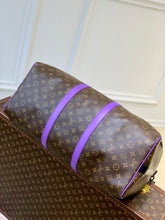 Load image into Gallery viewer, LOUIS X VIRGIL KEEPALL BANDOULIERE MONOGRAM MACASSAR 50 (PURPLE)