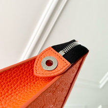 Load image into Gallery viewer, LOUIS EMBOSSED MONOGRAM POUCH (ORANGE)