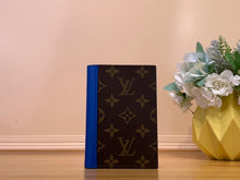 Load image into Gallery viewer, LOUIS MONOGRAM PASSPORT HOLDER LEATHER (BLUE)