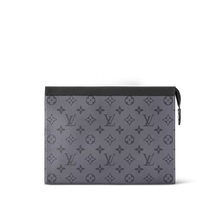 Load image into Gallery viewer, LOUIS MONOGRAM POUCH (GREY)