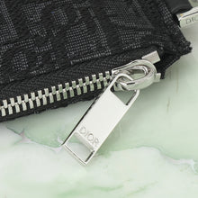 Load image into Gallery viewer, CHRISTIAN OBLIQUE JACQUARD A4 CLUTCH (BLACK)