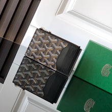 Load image into Gallery viewer, BOURBON ZIPPED CARD HOLDER (BLACK)