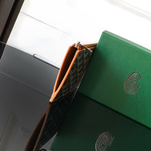 Load image into Gallery viewer, BOURBON ZIPPED CARD HOLDER (BLACK TAN)