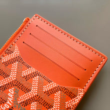 Load image into Gallery viewer, BOURBON ZIPPED CARD HOLDER (ORANGE)