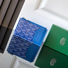 Load image into Gallery viewer, BOURBON ZIPPED CARD HOLDER (BLUE)