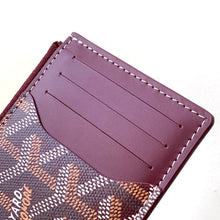Load image into Gallery viewer, BOURBON ZIPPED CARD HOLDER (BURGUNDY)