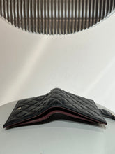 Load image into Gallery viewer, CC COW LEATHER WALLET AND PASSPORT HOLDER (BLACK)