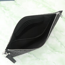Load image into Gallery viewer, CHRISTIAN OBLIQUE JACQUARD A4 CLUTCH (BLACK)