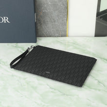 Load image into Gallery viewer, CHRISTIAN OBLIQUE JACQUARD A4 CLUTCH (BLACK)