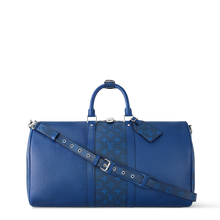 Load image into Gallery viewer, LOUIS KEEPALL BANDOULIERE 50 MONOGRAM TAIGA (BLUE)