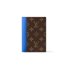 Load image into Gallery viewer, LOUIS MONOGRAM PASSPORT HOLDER LEATHER (BLUE)