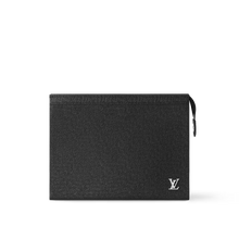 Load image into Gallery viewer, LOUIS POUCH WITH METAL LOGO (BLACK)