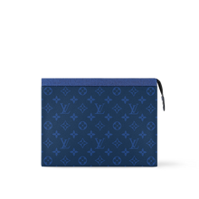 Load image into Gallery viewer, LOUIS MONOGRAM POUCH (COBALT)
