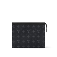 Load image into Gallery viewer, LOUIS MONOGRAM POUCH (BLACK)