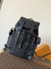 Load image into Gallery viewer, LOUIS CHRISTOPHER MM TAURILLON LEATHER BACKPACK (BLACK)
