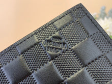 Load image into Gallery viewer, LOUIS CLASSIC LEATHER CHECKED PASSPORT HOLDER (BLACK)
