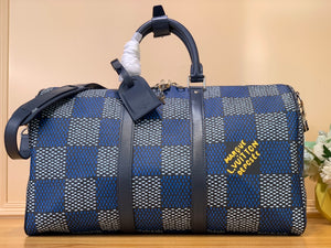 LOUIS KEEPALL BANDOULIERE 50 (CHECKERED BLUE)