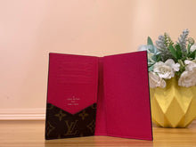 Load image into Gallery viewer, LOUIS MONOGRAM PASSPORT HOLDER LEATHER (PINK)
