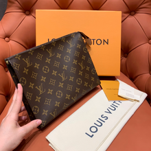 Load image into Gallery viewer, LOUIS MONOGRAM POUCH (BROWN)
