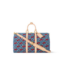 Load image into Gallery viewer, LOUIS KEEPALL BANDOULIERE 45 (CHERRY DENIM)
