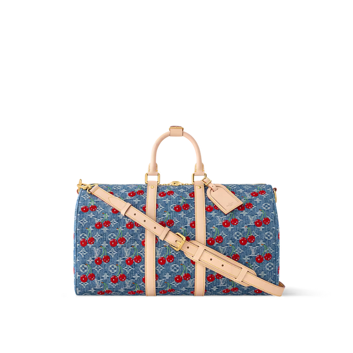 LOUIS KEEPALL BANDOULIERE 45 (CHERRY DENIM)