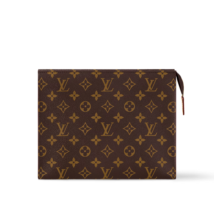 LOUIS MONOGRAM POUCH (BROWN)