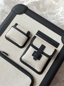 CABIN SUITCASE 24L (BLACK - POCKETS)