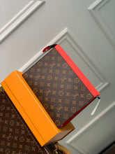 Load image into Gallery viewer, LOUIS MONOGRAM POUCH (BROWN AND RED)
