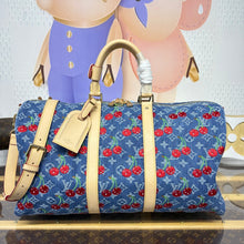 Load image into Gallery viewer, LOUIS KEEPALL BANDOULIERE 45 (CHERRY DENIM)
