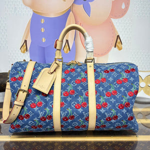 LOUIS KEEPALL BANDOULIERE 45 (CHERRY DENIM)