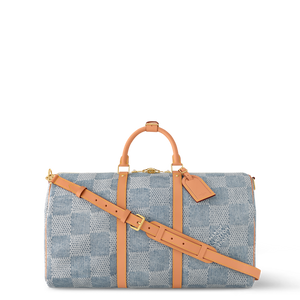 LOUIS KEEPALL BANDOULIERE 50 MONOGRAM DENIM