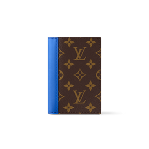LOUIS MONOGRAM PASSPORT HOLDER LEATHER (BLUE)